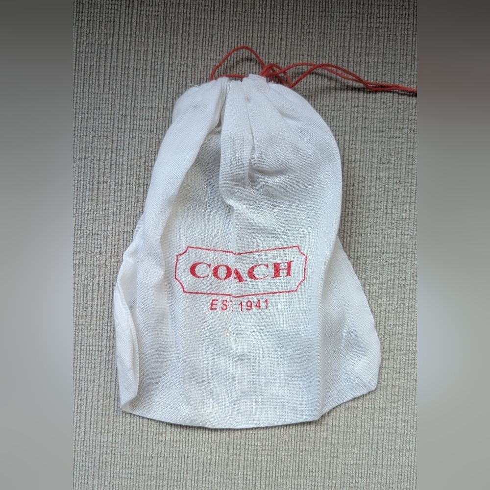 Coach White Bag with Red Logo